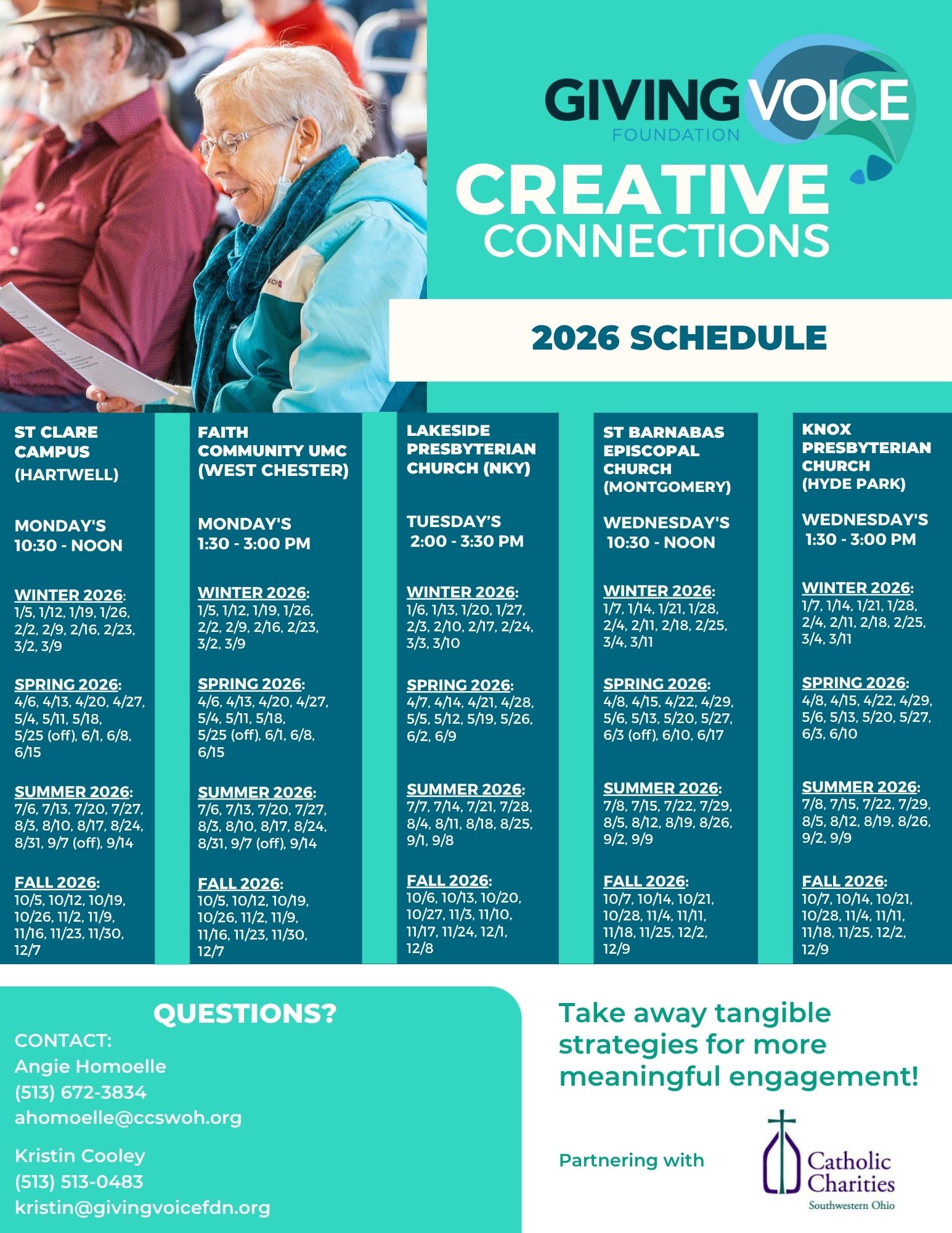 GVF Creative Connections Schedule<br />
