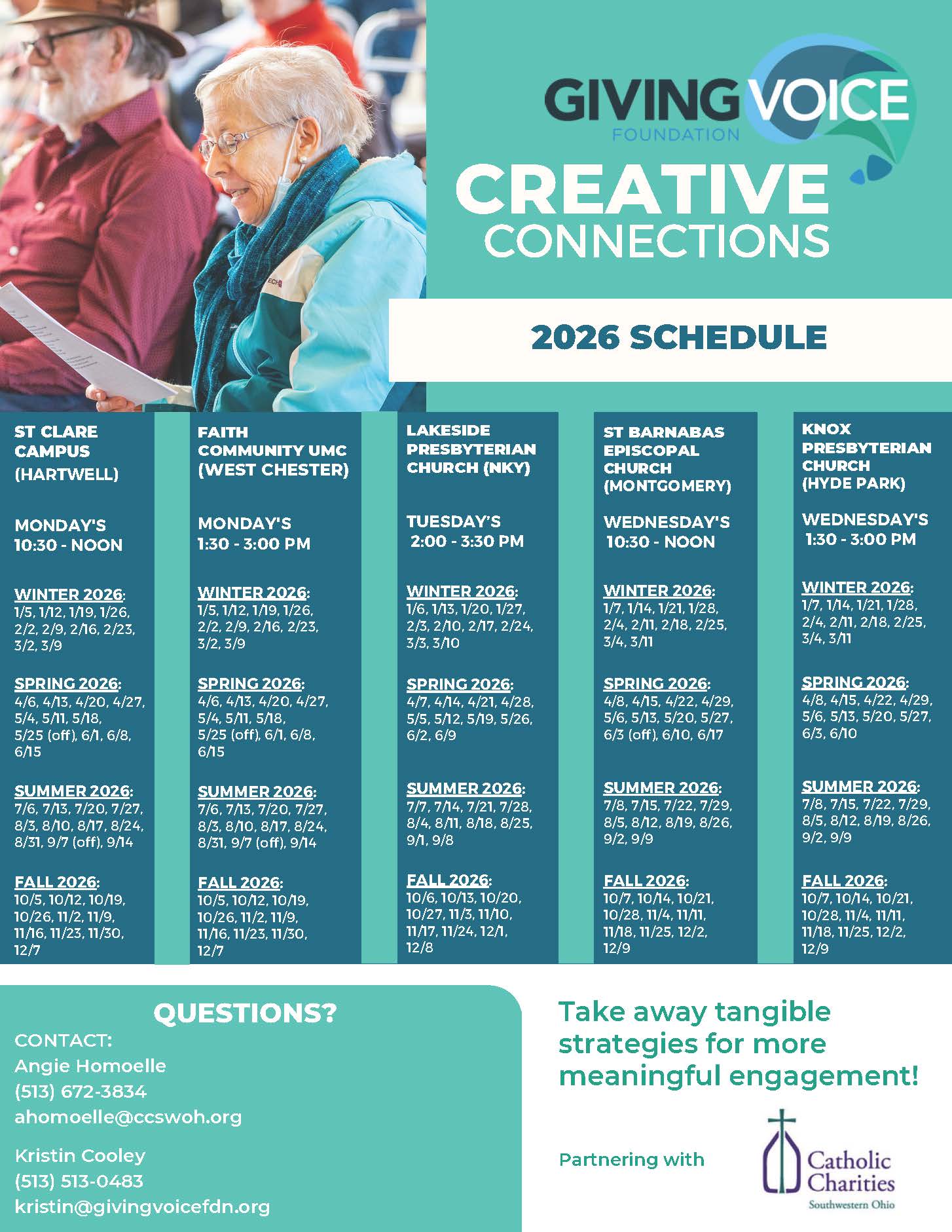 GVF Creative Connections Schedule<br />
