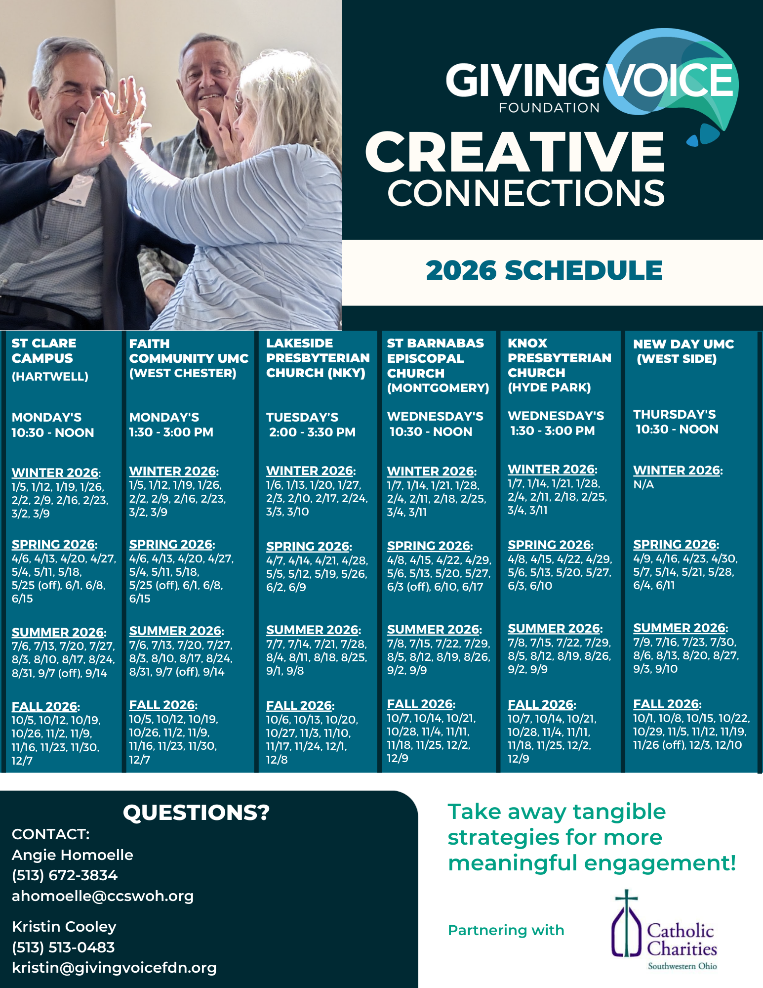 GVF Creative Connections Schedule<br />
